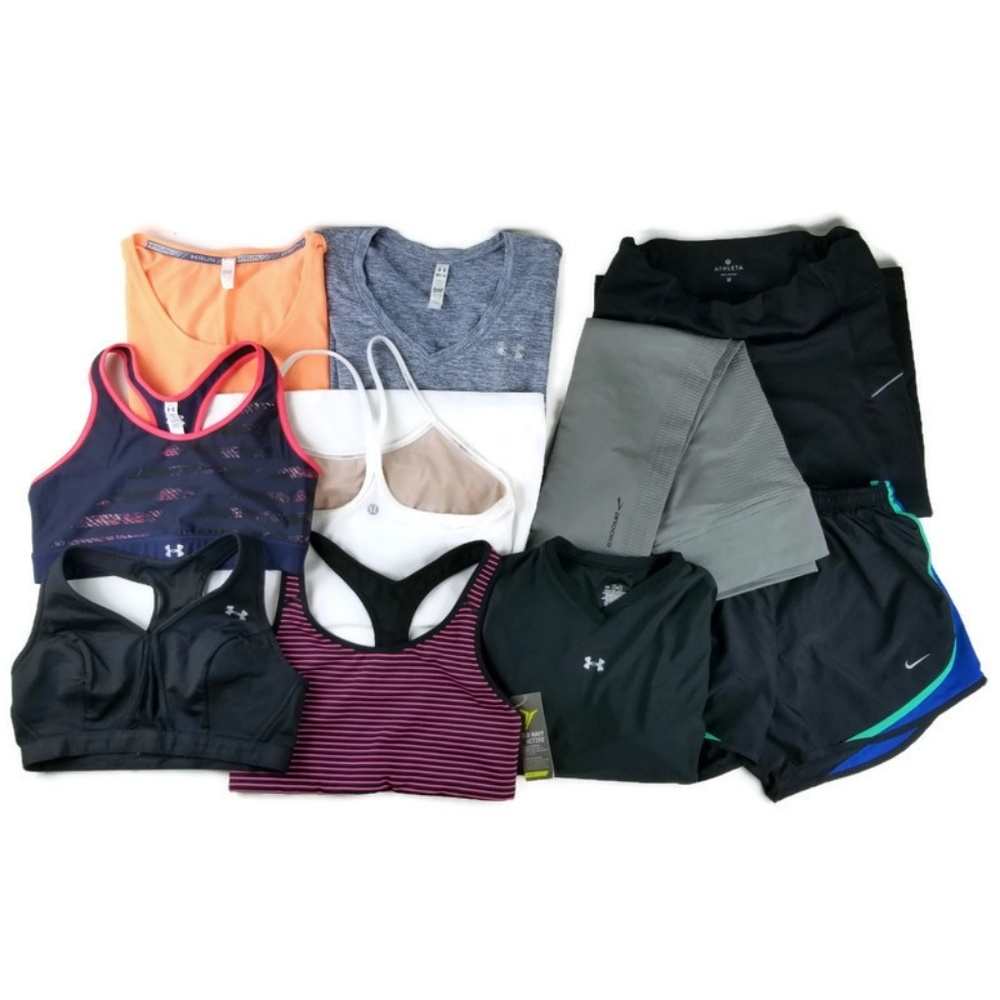 Women's Athletic Workout Lot Of 10 Under Armour - Picture 1 of 6